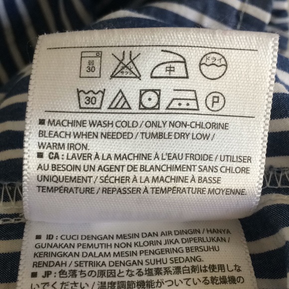 Old Navy Stripe Button Up Collar Long Sleeve Shirt - Picture 7 of 8